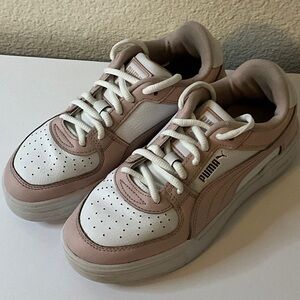 Puma Blush and White Casual Sneakers